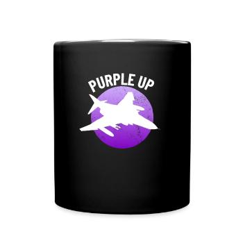 Lila up f4 Phantom Milit�r Kinder Jungen F-4 - Tasse einfarbig - Schwarz - Vorne