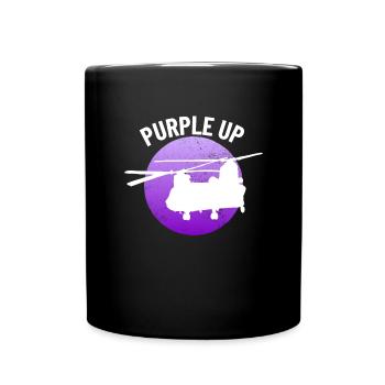 Lila up CH47 Chinook Military Kids Jungen CH-47 - Tasse einfarbig - Schwarz - Vorne