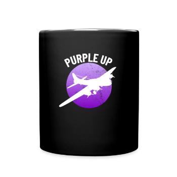 Lila up b17 fliegende Festung WW2 Military Kid B17 - Tasse einfarbig - Schwarz - Vorne