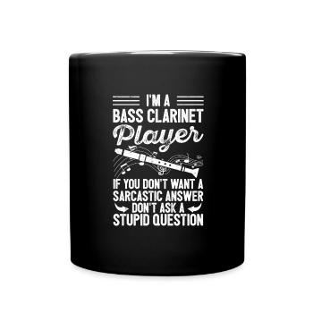 Je suis clarinettiste basse si vous ne sarka pas - Mug uni - noir - Devant