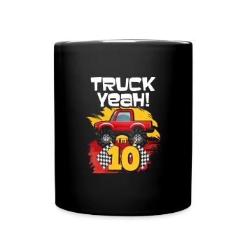 10. Geburtstag - Tasse einfarbig - Schwarz - Vorne