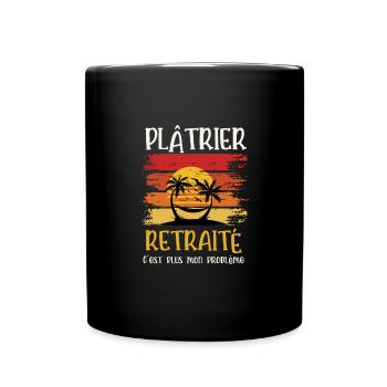 plâtrier retraité - Mug uni - noir - Devant