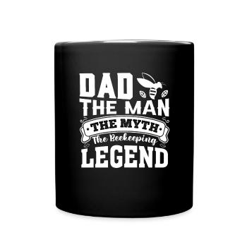 Beekeepers Papa Funny Daddy Proverbs Father's Day - Full Colour Mug - black - Front
