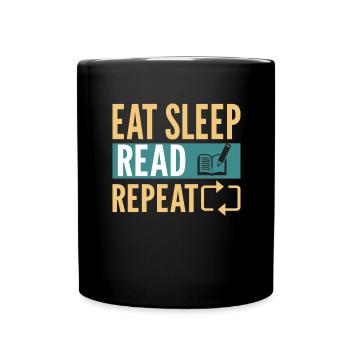 Read books Bookworm - Full Colour Mug - black - Front