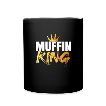 Muffin - Tasse einfarbig - Schwarz - Vorne