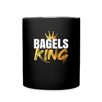 Bagel Bagels Geschenk - Tasse einfarbig - Schwarz - Vorne