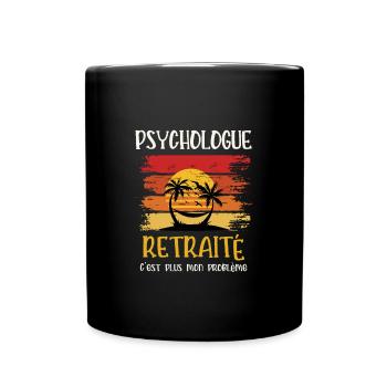 psychologue retraité - Mug uni - noir - Devant