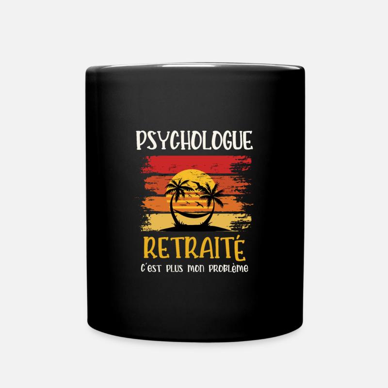 psychologue retraité - Mug uni - noir