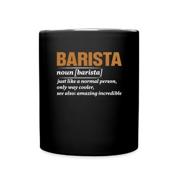Proud Barista Profession Coffee Catering Espresso - Full Colour Mug - black - Front
