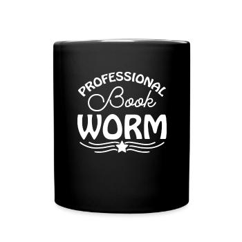 Read books Bookworm - Full Colour Mug - black - Front