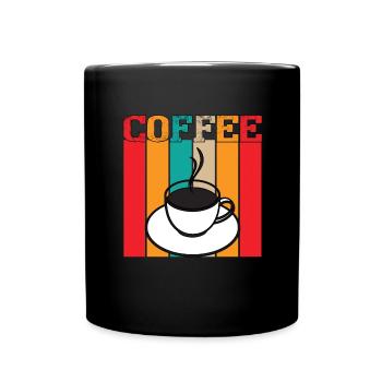 Kaffee Sarkasmus Freunde Glück Freude Cappuccino - Tasse einfarbig - Schwarz - Vorne