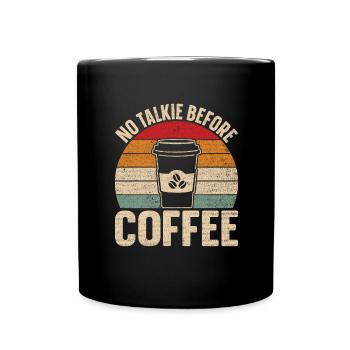 Kaffee Sarkasmus Freunde Glück Freude Cappuccino - Tasse einfarbig - Schwarz - Vorne