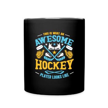 Ice Hockey Club Team Sport Gift - Full Colour Mug - black - Front