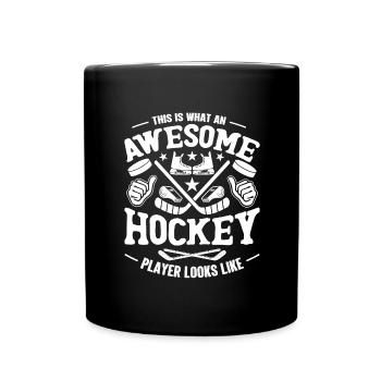 Eishockey Verein Team Sport Geschenk - Tasse einfarbig - Schwarz - Vorne