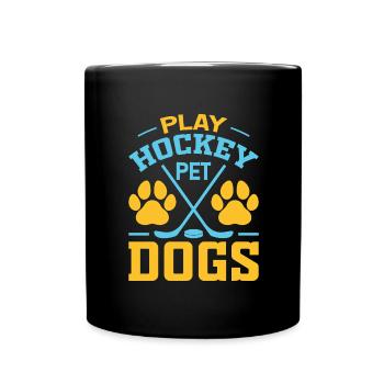 Club de hockey sur glace Sport d’équipe Cadeau Chiens - Mug uni - noir - Devant