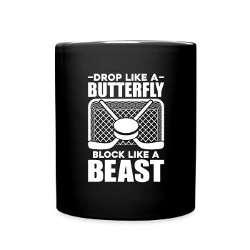 Eishockey Verein Team Sport Geschenk - Tasse einfarbig - Schwarz - Vorne