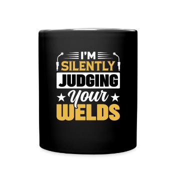 Welder Profession Heat Steel Gas TIG MAG Welding - Full Colour Mug - black - Front