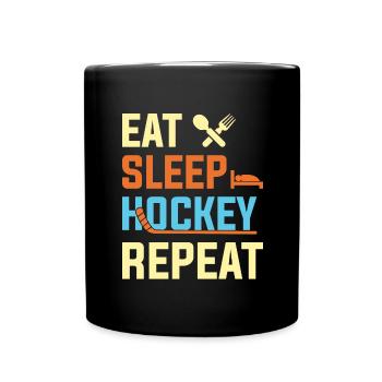 Eishockey Verein Team Sport Geschenk - Tasse einfarbig - Schwarz - Vorne