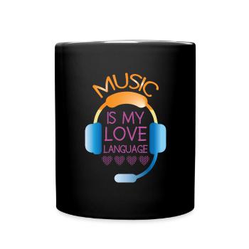 Musicien vinyle Musique rétro Vinyle Vintage Musique Making - Mug uni - noir - Devant