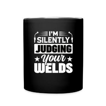 Welder Profession Heat Steel Gas TIG MAG Welding - Full Colour Mug - black - Front