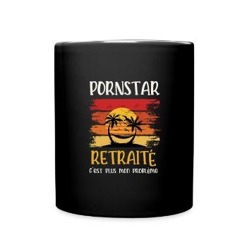 pornstar retraité - Mug uni - noir - Devant