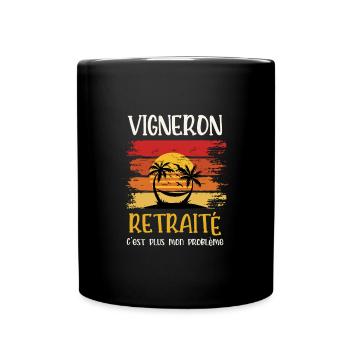 vigneron retraité - Mug uni - noir - Devant