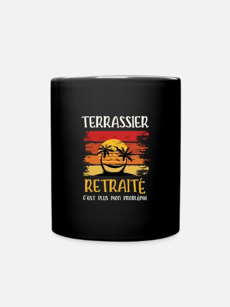 terrassier retraité - Mug uni - noir