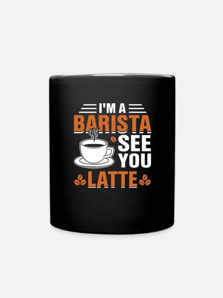 Stolzer Barista Beruf Kaffee Catering Espresso - Tasse einfarbig - Schwarz