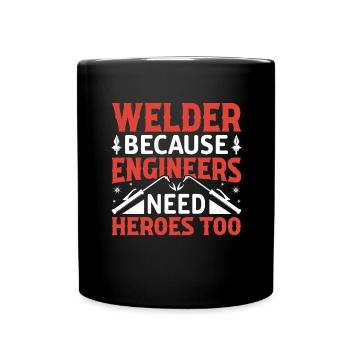 Welder Profession Heat Steel Gas TIG MAG Welding - Full Colour Mug - black - Front