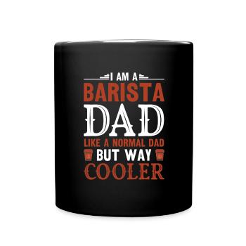 Barman Barman Barista Cadeau Papa Papa - Mug uni - noir - Devant