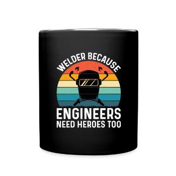 Welder Profession Heat Steel Gas TIG MAG Welding - Full Colour Mug - black - Front