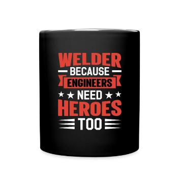 Welder Profession Heat Steel Gas TIG MAG Welding - Full Colour Mug - black - Front