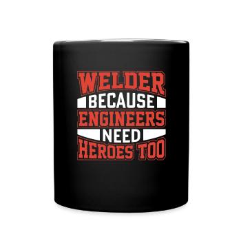 Welder Profession Heat Steel Gas TIG MAG Welding - Full Colour Mug - black - Front