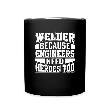 Welder Profession Heat Steel Gas TIG MAG Welding - Full Colour Mug - black - Front
