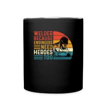 Welder Profession Heat Steel Gas TIG MAG Welding - Full Colour Mug - black - Front