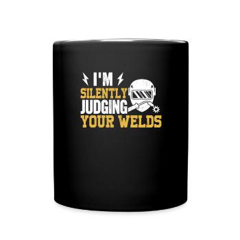 Welder Profession Heat Steel Gas TIG MAG Welding - Full Colour Mug - black - Front