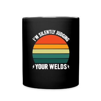 Welder Profession Heat Steel Gas TIG MAG Welding - Full Colour Mug - black - Front