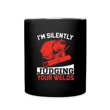 Welder Profession Heat Steel Gas TIG MAG Welding - Full Colour Mug - black - Front