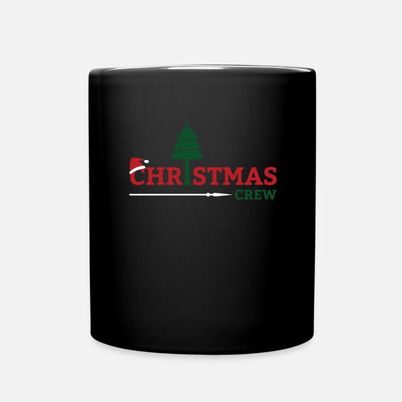 Weihnachtsteam Partnerlook Weihnachten Crew - Tasse einfarbig - Schwarz