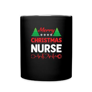 Infirmière de Noël - Mug uni - noir - Devant