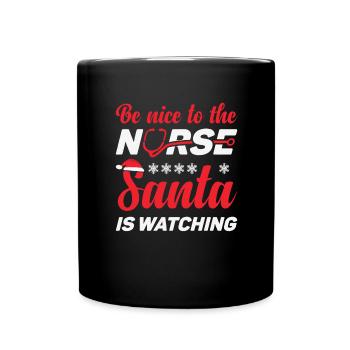 Infirmière de Noël - Mug uni - noir - Devant