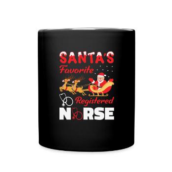 Infirmière de Noël - Mug uni - noir - Devant