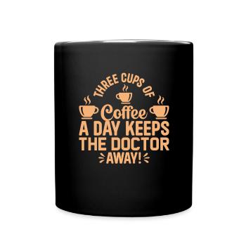 café, sarcasme, amis, bonheur, joie, cappuccino - Mug uni - noir - Devant