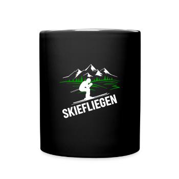Skiefliegen Sport Winter Skispringen - Tasse einfarbig - Schwarz - Vorne