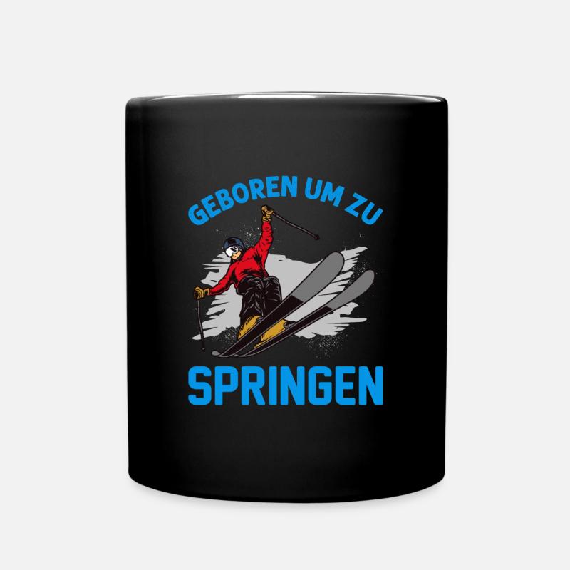 Geboren Um Zu Springen Skispringen - Tasse einfarbig - Schwarz