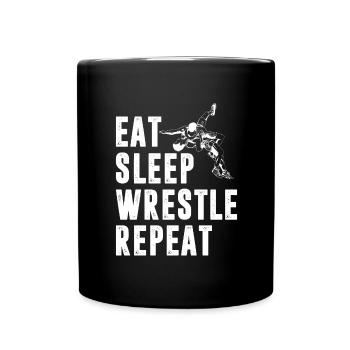 Wrestling Ringen Wrestler Ringer Geschenk - Tasse einfarbig - Schwarz - Vorne
