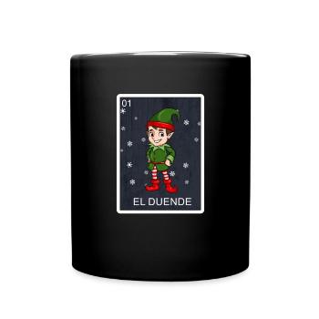 El Duende die Elf Card Mexican Lottery Weihnachten - Tasse einfarbig - Schwarz - Vorne