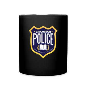 Grammatikpolizeikost�m Halloween Grammatikpolizei - Tasse einfarbig - Schwarz - Vorne