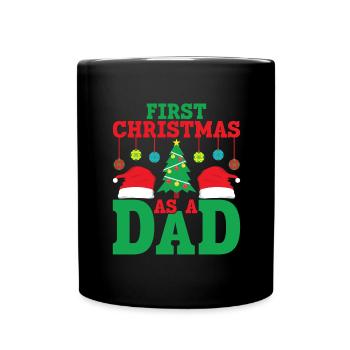 Premier Noël en tant que père annonce enceinte - Mug uni - noir - Devant