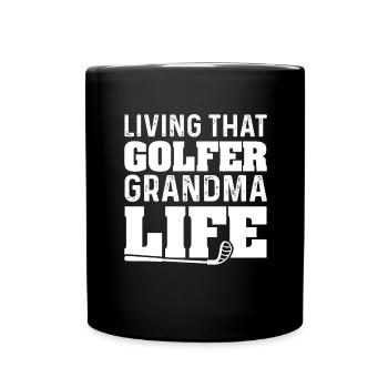 La grand-mère de la grand-mère de golf - Mug uni - noir - Devant